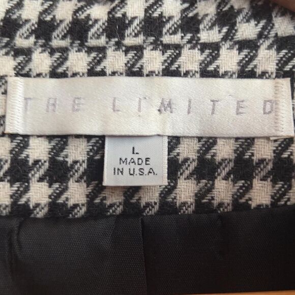 Vintage 80's/90's Made In USA Wool Houndstooth Womens Blazer - Picture 8 of 8